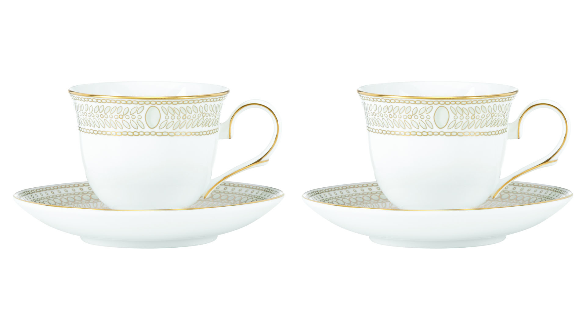 Набор из 2 чашек чайных с блюдцами Lenox Золотой жемчуг,Маркеса 180 мл