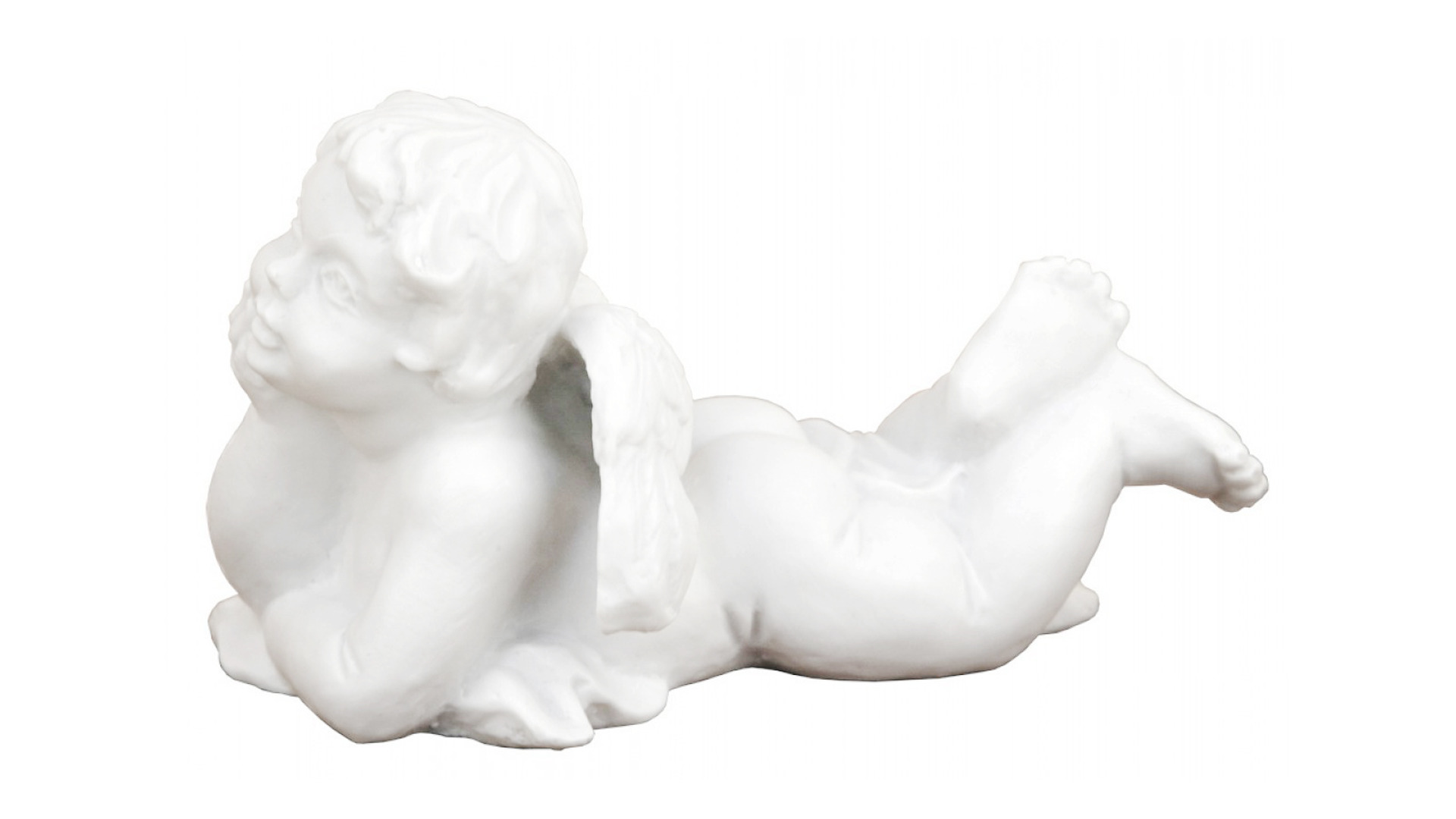 Скульптура Франц Гарднер в Вербилках Ангел мечтающий 6 см, фарфор твердый