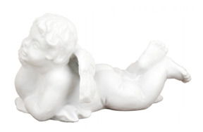 Скульптура Франц Гарднер в Вербилках Ангел мечтающий 6 см, фарфор твердый