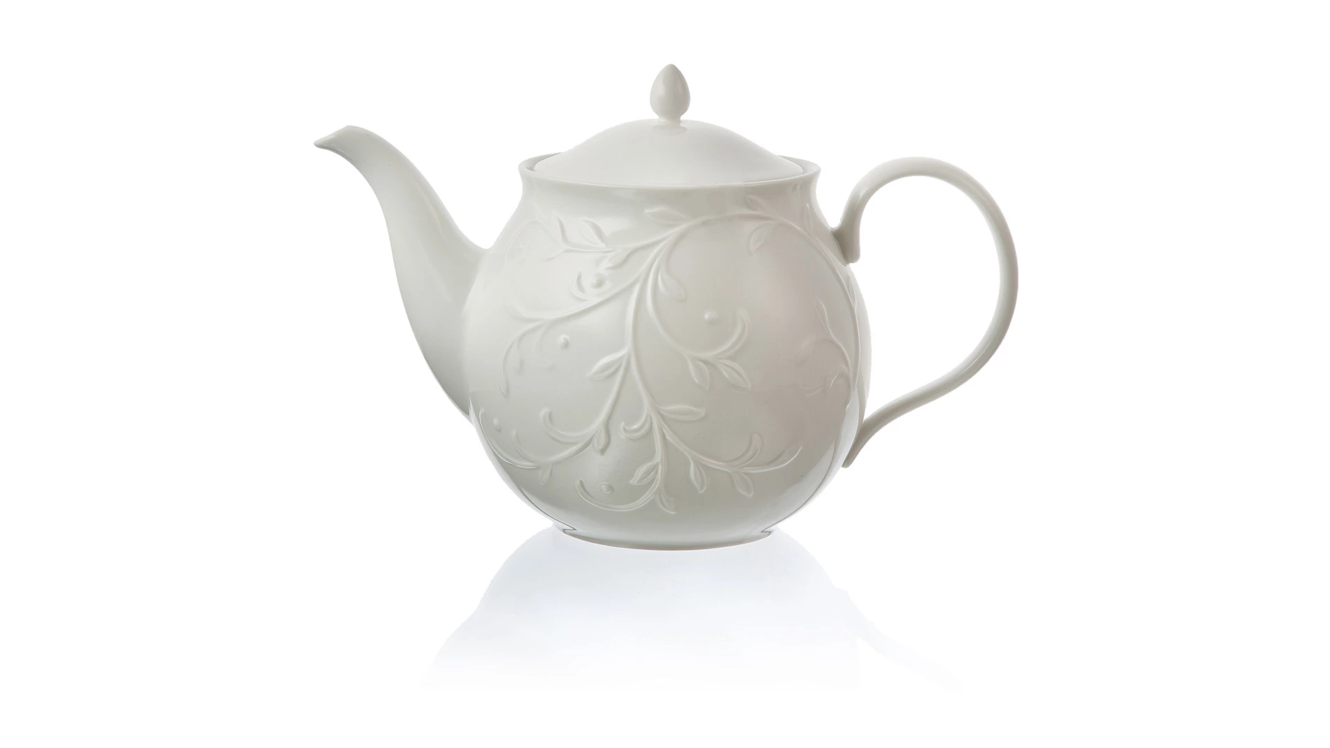 Набор для чая Lenox Чистый опал, рельеф чайник, сахарница, молочник