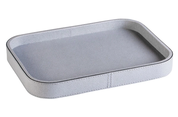 Поднос прямоугольный Giobagnara Поло 23,5х17,5 см, серо-голубой