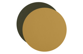 Плейсмат круглый двусторонний ADJ d35 см, кожа натуральная, оливковый