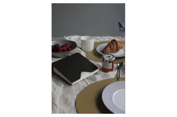 Плейсмат круглый ADJ двусторонний d30 см, оливковый