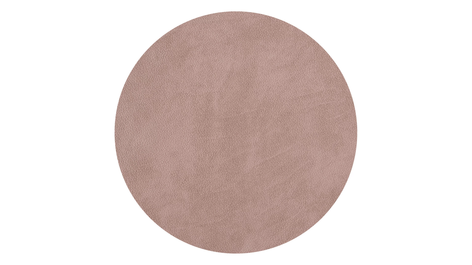 Плейсмат круглый двусторонний ADJ d35 см, кожа натуральная, пепельная роза