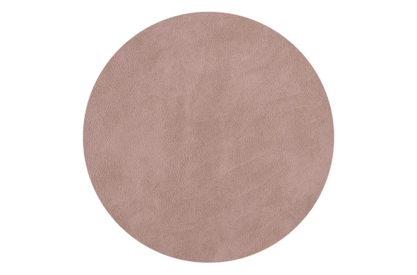 Плейсмат круглый двусторонний ADJ d35 см, кожа натуральная, пепельная роза