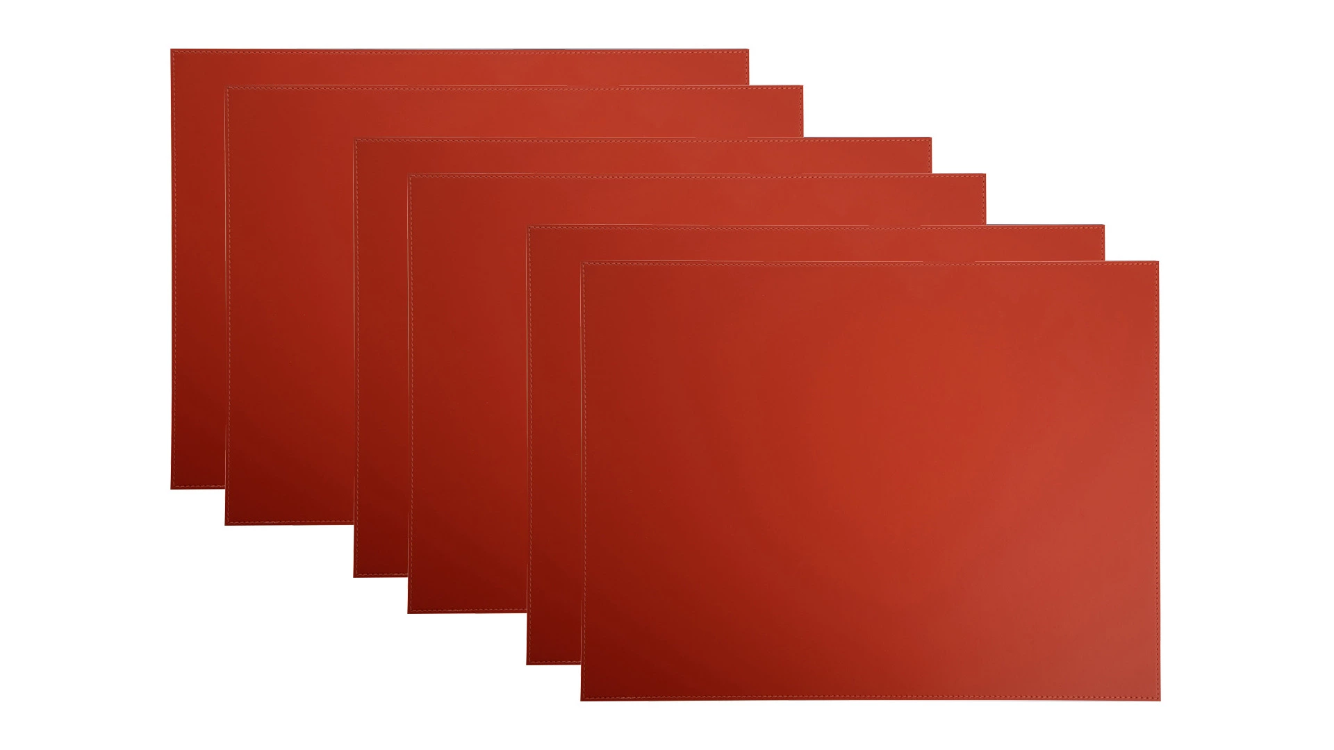 Набор салфеток подстановочных прямоугольных Rudi Питагора 42х32см, оранжевый, 6шт