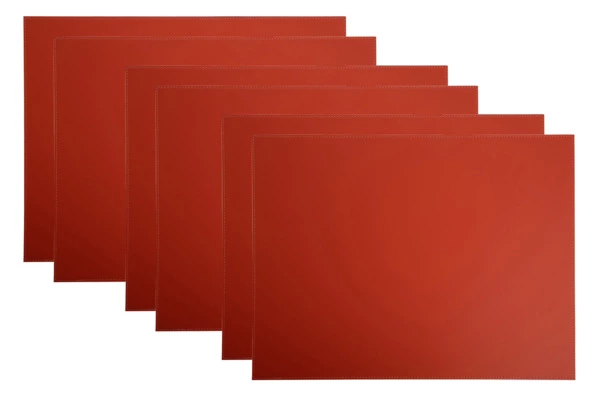 Набор салфеток подстановочных прямоугольных Rudi Питагора 42х32см, оранжевый, 6шт