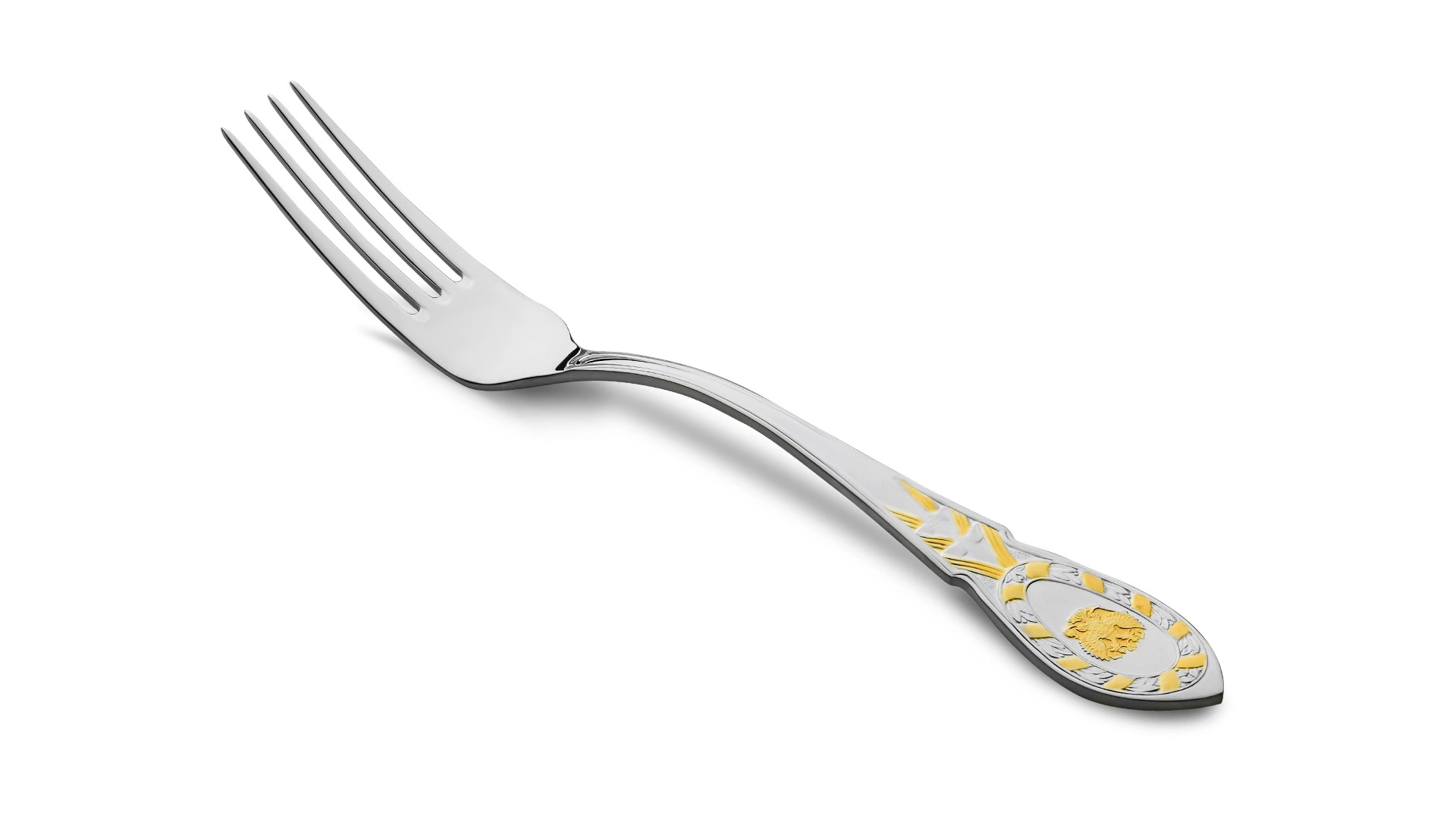 Вилка столовая Русские самоцветы 88,47 г, серебро 925