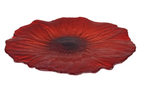 Тарелка Akcam Маки 21 см, стекло, красный