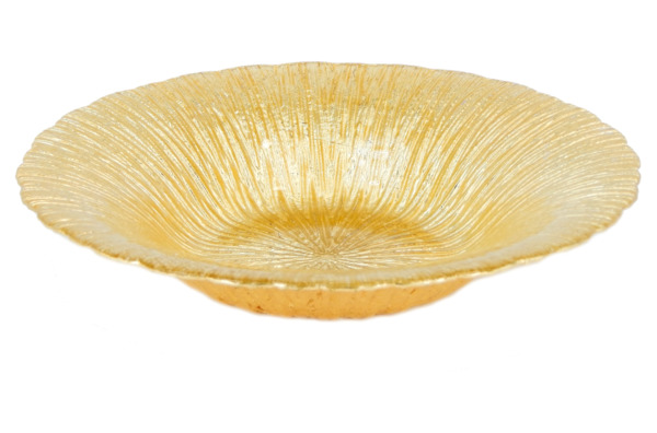 Блюдо Akcam Лунное Сияние 30 см, стекло, золотой