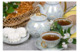 Сервиз чайный Дулевский фарфоровый завод Белый лебедь Морозко на 6 персон 15 предметов, фарфор