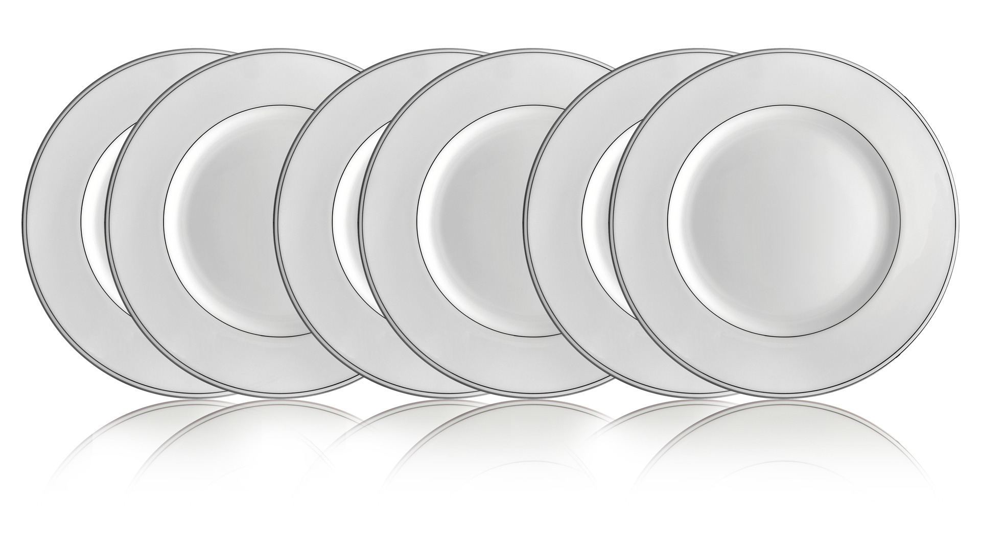 Набор из 6 тарелок обеденных Lenox Федеральный, платиновый кант 27,5 см