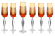 Набор бокалов для шампанского ГХЗ Валенсия 100 мл, 6 шт, хрусталь, янтарный