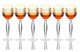 Набор бокалов для шампанского ГХЗ Валенсия 180 мл, 6 шт, хрусталь, янтарный