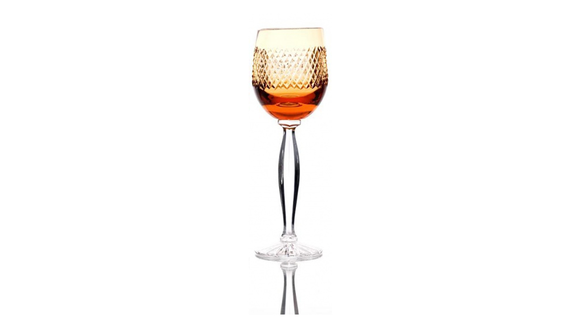 Набор бокалов для шампанского ГХЗ Валенсия 180 мл, 6 шт, хрусталь, янтарный