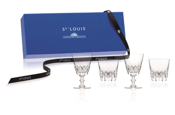 Набор из 2 бокалов для вина и 2 стаканов StLouis Короли Мария-Тереза и Людовик XIV 210 мл, 250 мл, 4