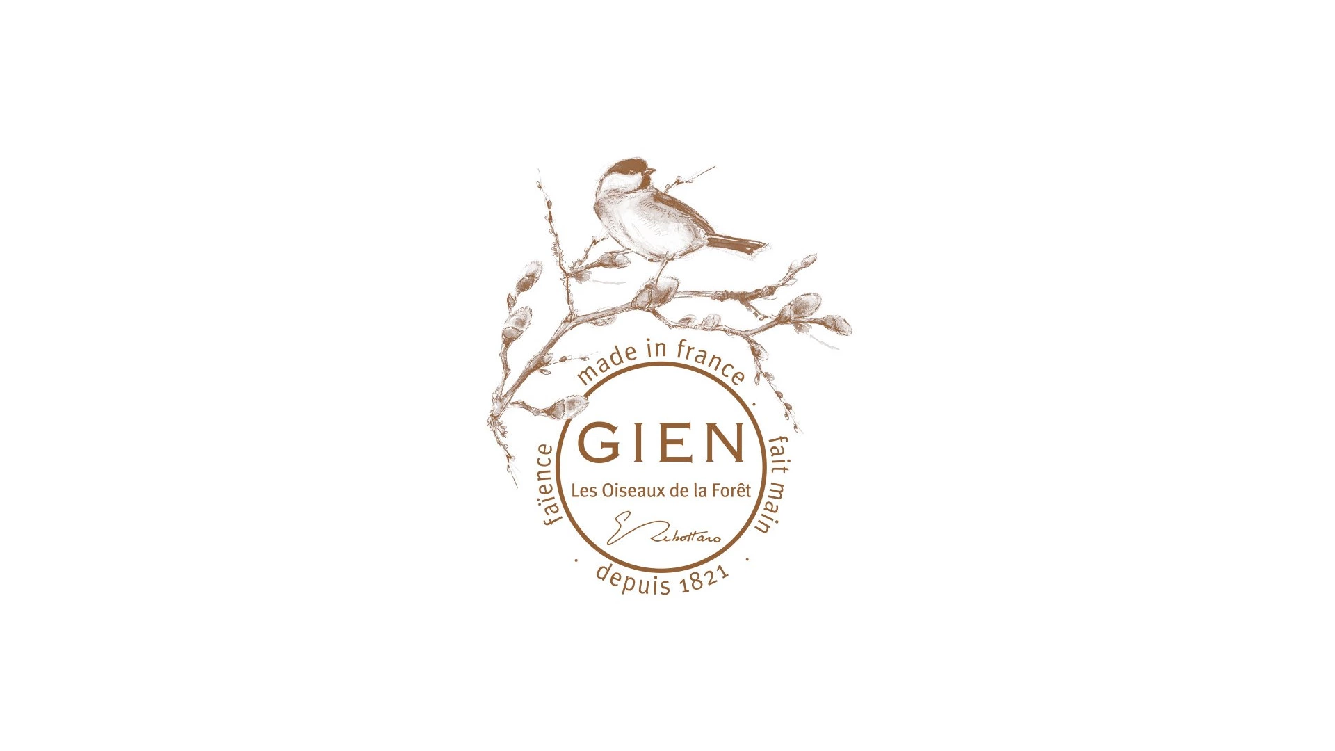 Блюдо для торта Gien Лесные птицы 30 см, фаянс