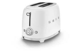 Тостер на 2 ломтика SMEG TSF01WHMEU, 950 Вт, матовый белый