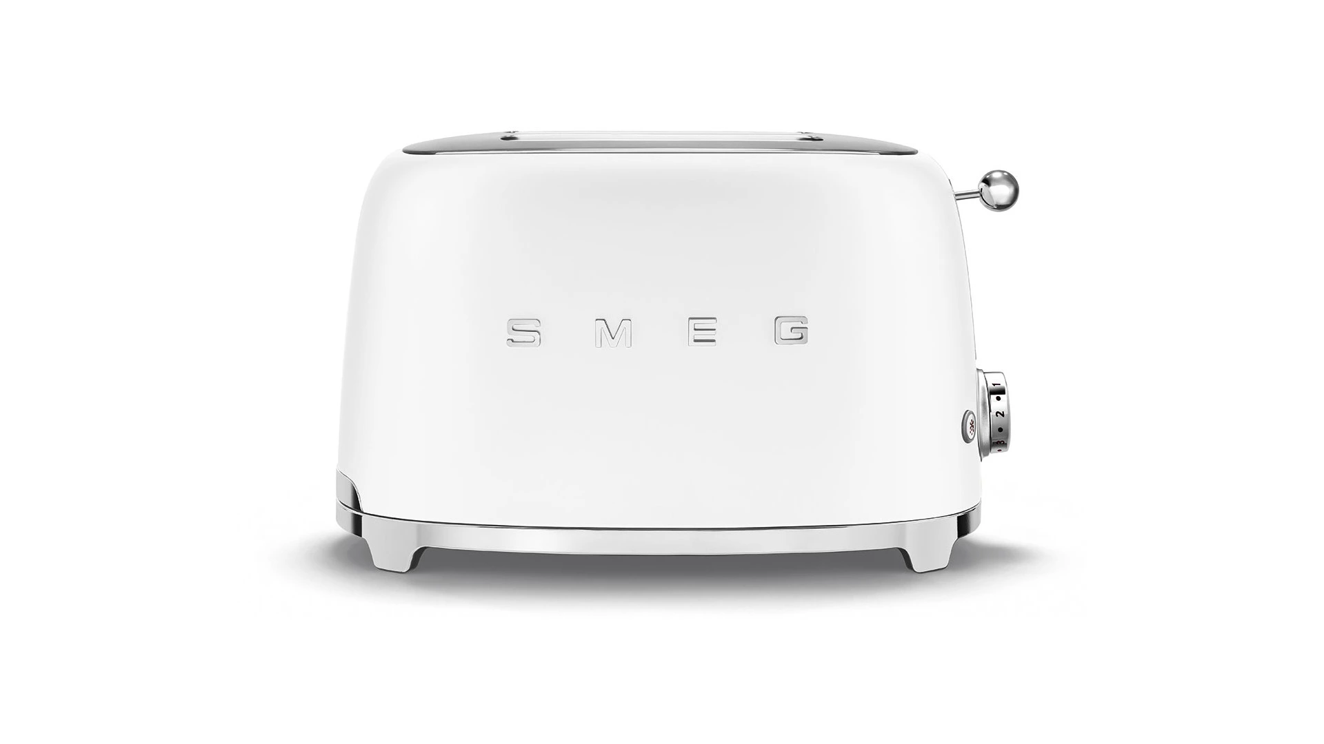 Тостер на 2 ломтика SMEG TSF01WHMEU, 950 Вт, матовый белый