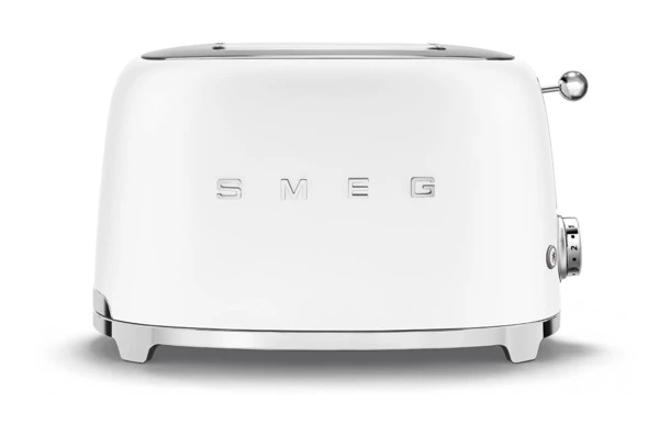 Тостер на 2 ломтика SMEG TSF01WHMEU, 950 Вт, матовый белый