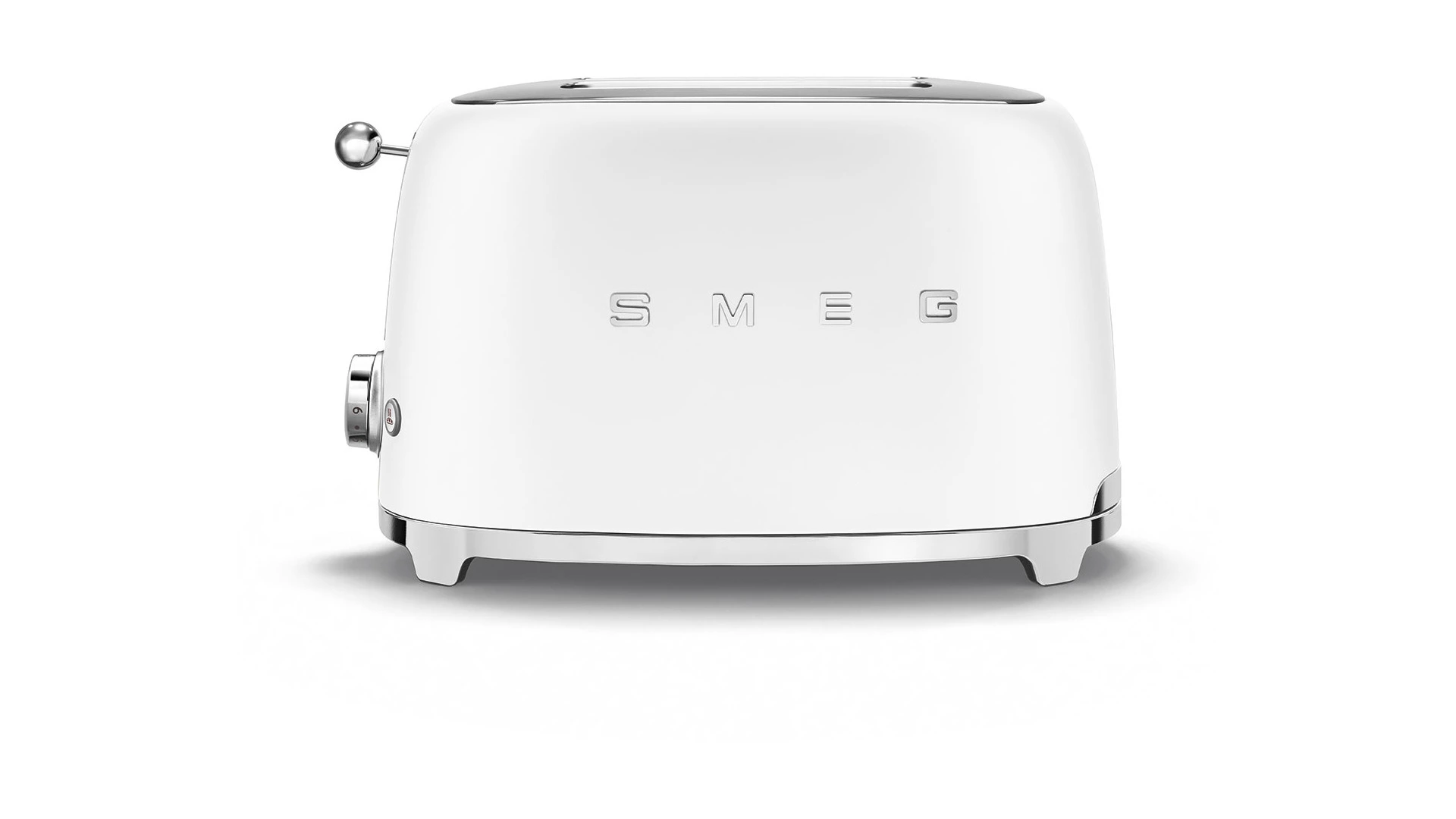 Тостер на 2 ломтика SMEG TSF01WHMEU, 950 Вт, матовый белый