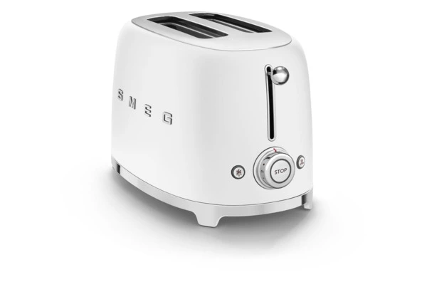 Тостер на 2 ломтика SMEG TSF01WHMEU, 950 Вт, матовый белый