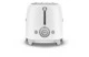 Тостер на 2 ломтика SMEG TSF01WHMEU, 950 Вт, матовый белый