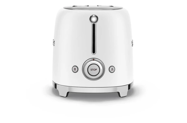 Тостер на 2 ломтика SMEG TSF01WHMEU, 950 Вт, матовый белый