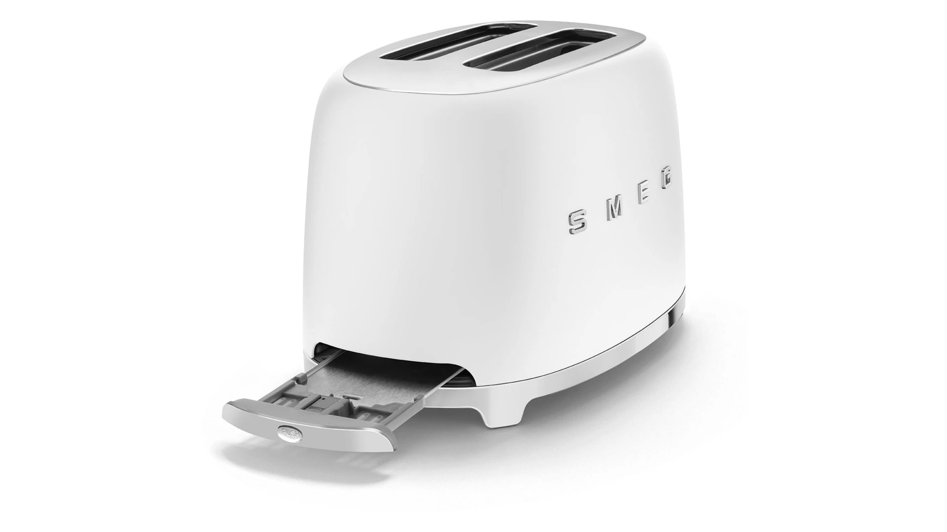 Тостер на 2 ломтика SMEG TSF01WHMEU, 950 Вт, матовый белый