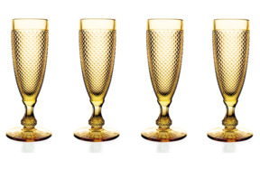 Набор бокалов для шампанского Vista Alegre Бикош 110 мл, 4 шт, янтарный