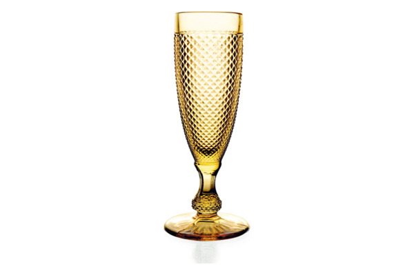 Набор бокалов для шампанского Vista Alegre Бикош 110 мл, 4 шт, янтарный