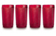 Набор стаканов для воды Vista Alegre Бикош  330 мл, 4 шт, красный
