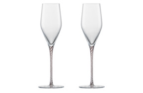 Набор бокалов для шампанского Zwiesel Glas Спирит 254 мл, 2 шт, баклажановый, п/к