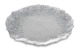 Тарелка десертная Akcam Снежные узоры 21 см, стекло, белый