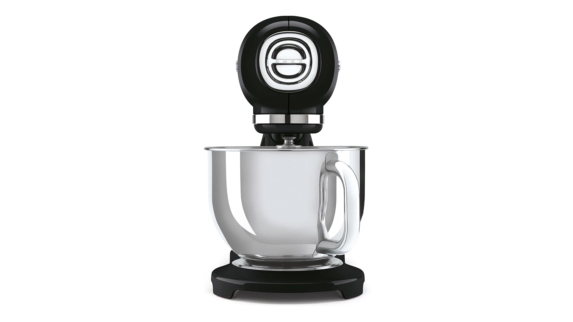 Миксер планетарный SMEG SMF03BLEU, 800 Вт, чаша стальная 4,8л, 3 насадки, алюминий литой, черный