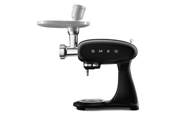 Миксер планетарный SMEG SMF03BLEU, 800 Вт, чаша стальная 4,8л, 3 насадки, алюминий литой, черный