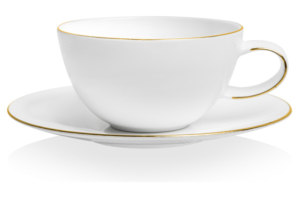 Сервиз чайно-столовый Mix&Match Синергия. Золотой кант на 6 персон 20 предметов, костяной фарфор