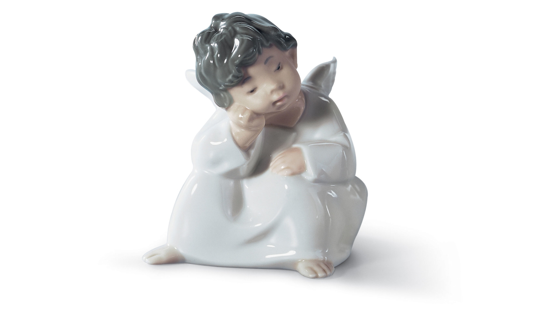 Фигурка Lladro Задумчивый ангел 10x10 см, фарфор