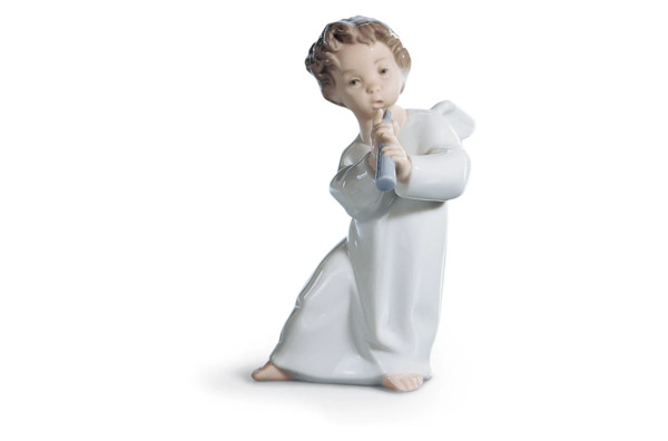 Фигурка Lladro Ангел с флейтой 8x16 см, фарфор