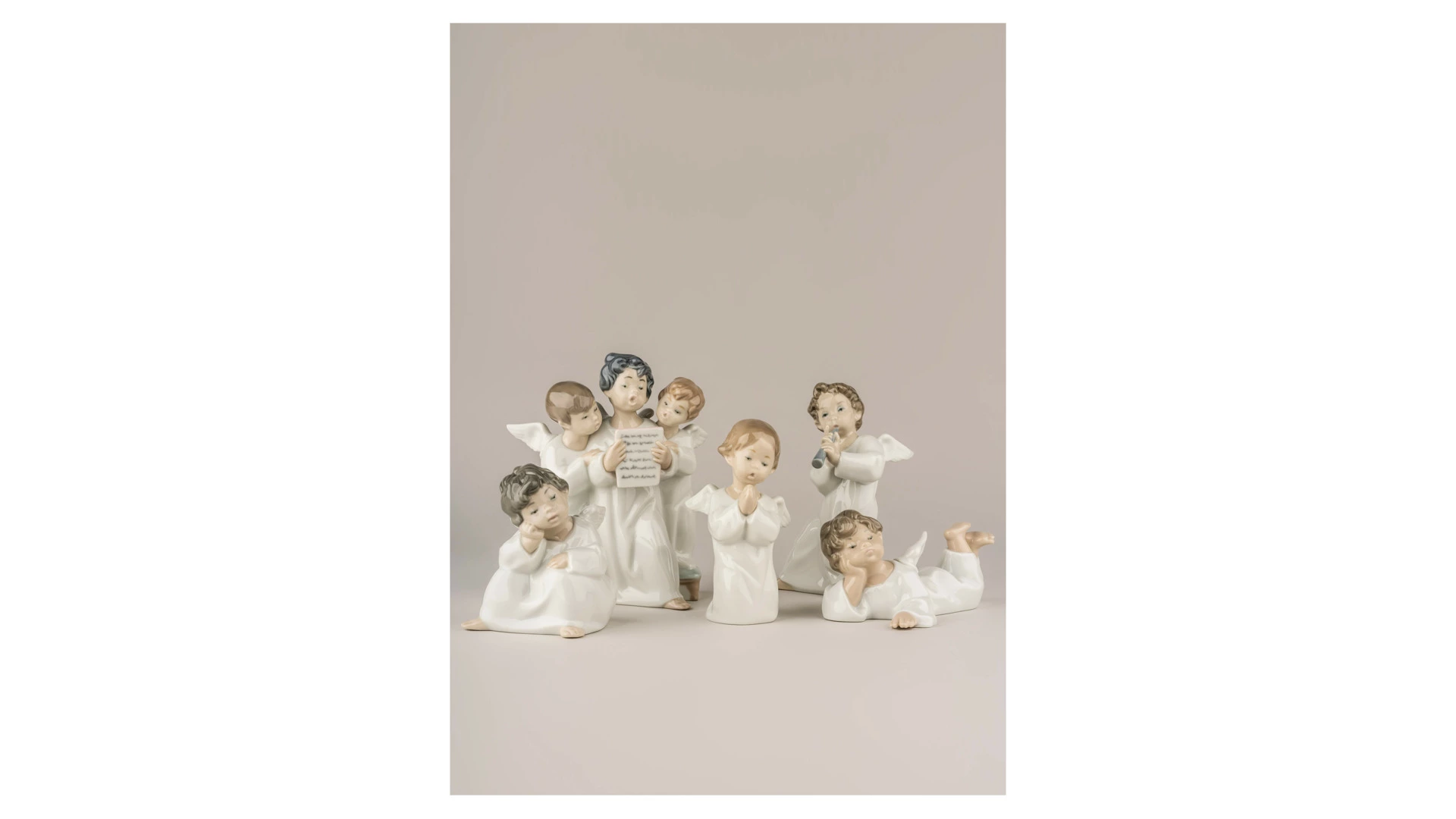 Фигурка Lladro Ангел с флейтой 8x16 см, фарфор