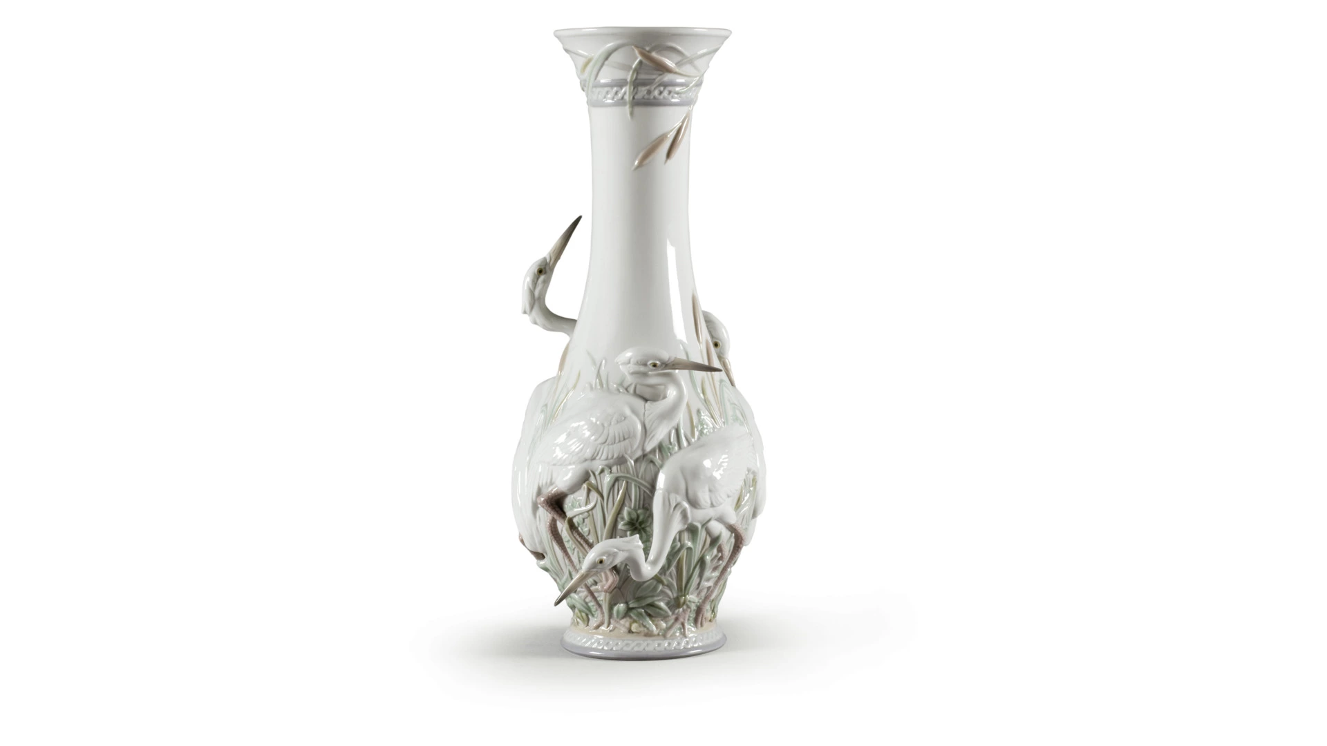 Ваза Lladro Цапли 17x35 см, фарфор