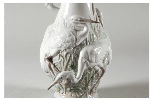Ваза Lladro Цапли 17x35 см, фарфор