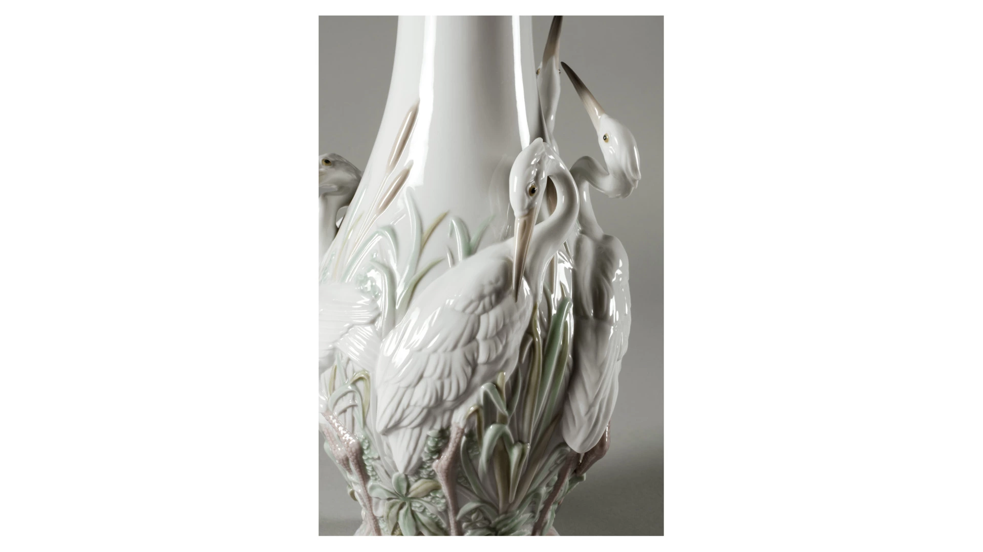 Ваза Lladro Цапли 17x35 см, фарфор
