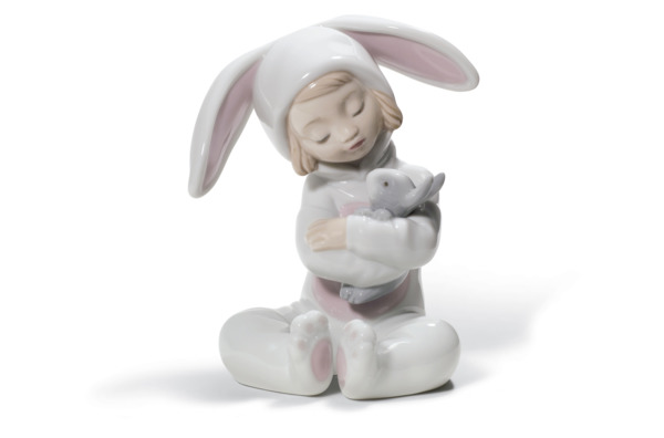Фигурка Lladro В костюме кролика 10х14 см, фарфор