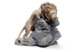 Фигурка Lladro Притаившийся лев 29x31 см, фарфор