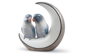 Фигурка Lladro Полетели на луну 16x15 см, серебряный