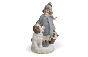Фигурка Lladro Зимние холода 30х17 см, фарфор