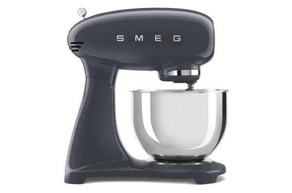 Миксер планетарный SMEG SMF03GREU, 800 Вт, чаша стальная 4,8л, 3 насадки, алюминий литой, серый