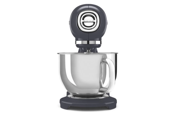 Миксер планетарный SMEG SMF03GREU, 800 Вт, чаша стальная 4,8л, 3 насадки, алюминий литой, серый
