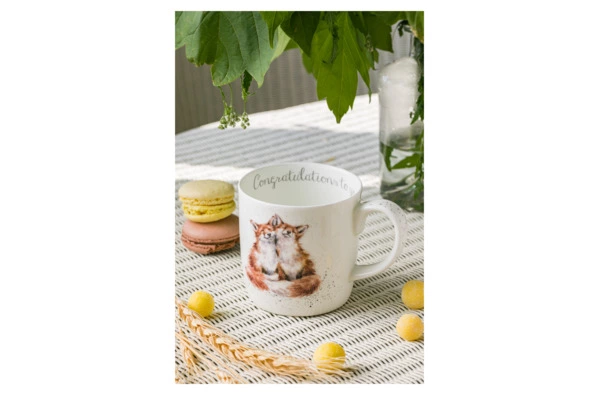 Кружка Royal Worcester Забавная фауна Лисята 400 мл, фарфор костяной